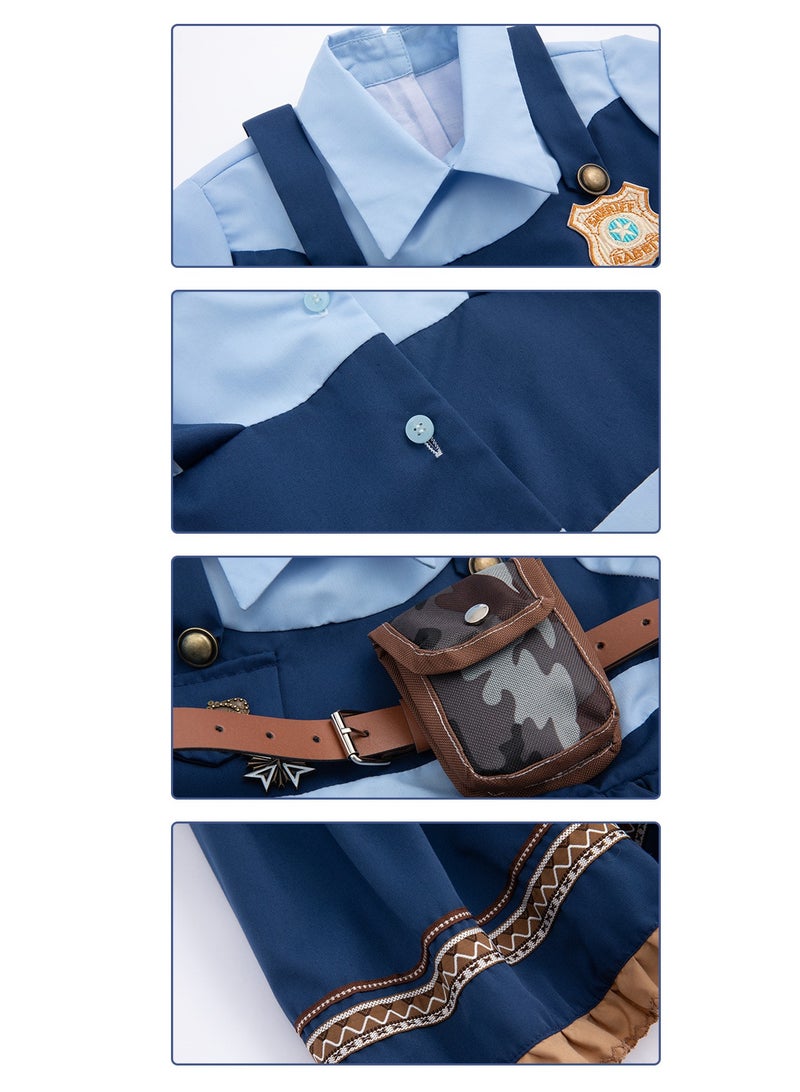 Judy Police Officer Children's Dress Hat Children's Clothing Lolita Judy Bunny Cosplay Clothing Same Style Women's Party Clothing Zootopia Bunny Police Officer Judy Cosplay - Image 5