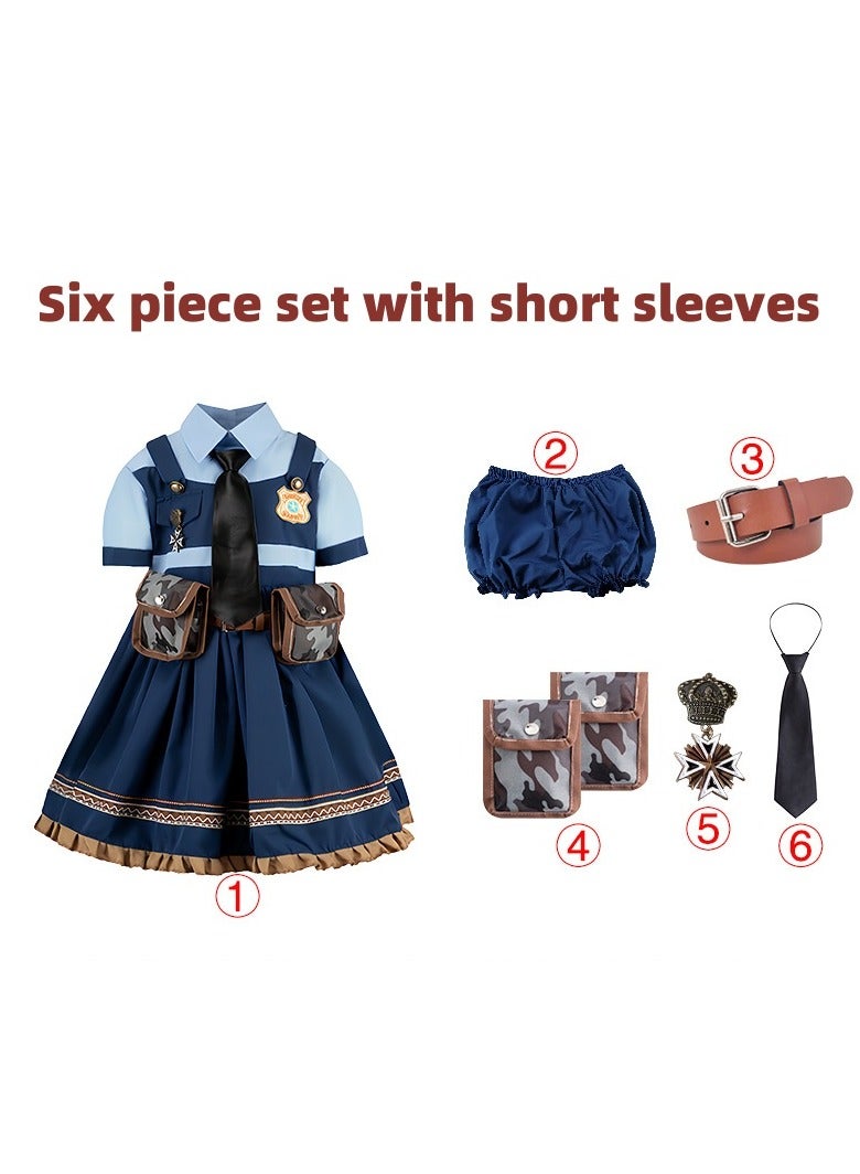 Judy Police Officer Children's Dress Hat Children's Clothing Lolita Judy Bunny Cosplay Clothing Same Style Women's Party Clothing Zootopia Bunny Police Officer Judy Cosplay - Image 2