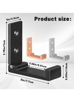 Oasisgalore 5-Pack Folding Wall Mounted Hooks, Heavy Duty Aluminum for Coats, Towels, and Headphones  - Image 2