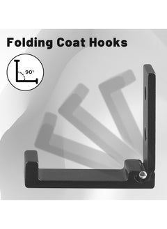 Oasisgalore 5-Pack Folding Wall Mounted Hooks, Heavy Duty Aluminum for Coats, Towels, and Headphones  - Image 5