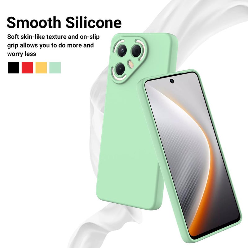 erorex For Tecno Pova 7 Pro 5G Solid Color Liquid Silicone Dropproof Full Coverage Phone Case(Green) - Image 3