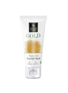 Good Vibes Gold Brightening Peel Off Mask 50 G Deep Pore Cleansing Peeloff Face Mask For All Skin Types Antibacterial & Helps Remove Acne No Parabens Sulphates & Mineral Oils  - Image 1