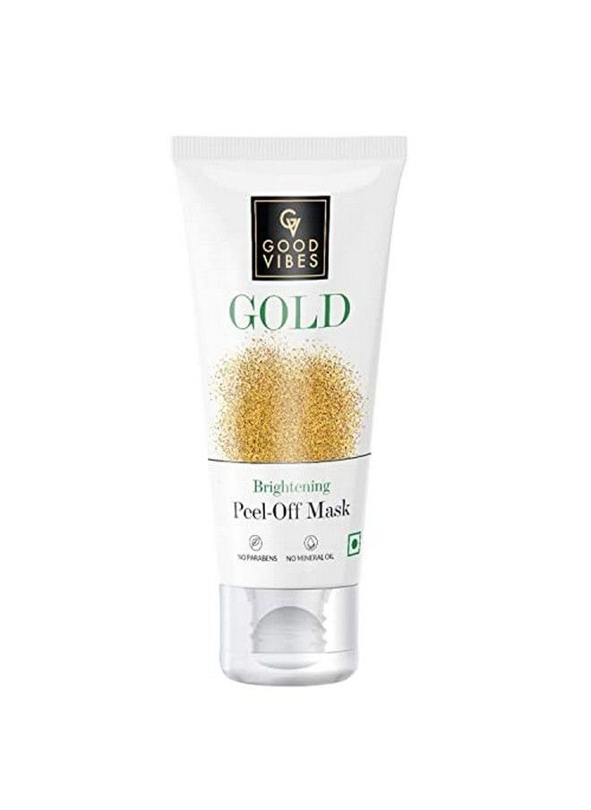 Good Vibes Gold Brightening Peel Off Mask 50 G Deep Pore Cleansing Peeloff Face Mask For All Skin Types Antibacterial & Helps Remove Acne No Parabens Sulphates & Mineral Oils  - Image 1