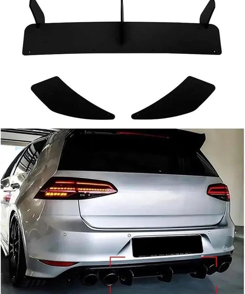 QASULER Rear Bumper Spoiler for VW Golf 7R - Image 4
