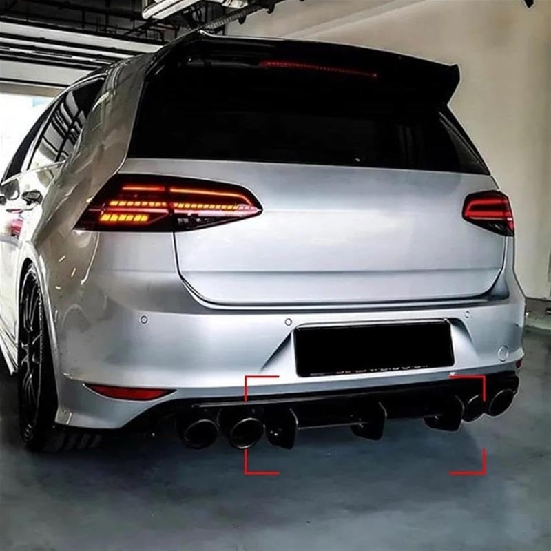 QASULER Rear Bumper Spoiler for VW Golf 7R - Image 3