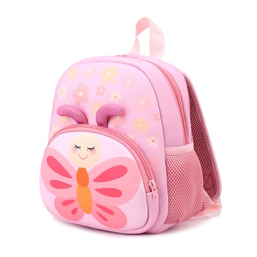 Tanweibago Toddler Backpack,12inch Preschool Backpack Cute Cartoon Animal Waterproof Lightweigt Kids Schoolbag for Boys Girls (Butterfly) - Image 2
