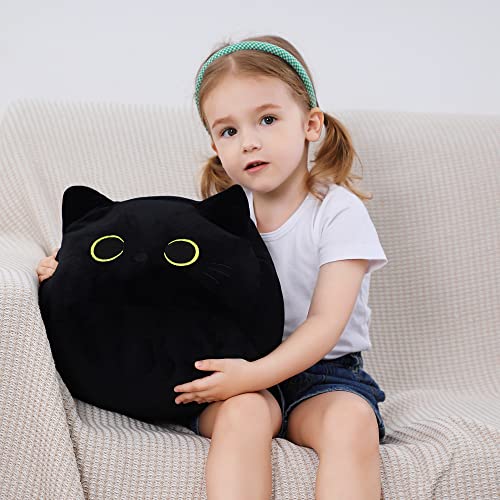 WeBingo Black Cat Plush Toy 16 Giant Cat Stuffed Animal Plushies Pillow for Girl Boy Kid Adult Large Big Soft Gift for Birthday Christmas Valentines Day Home Decor - Image 5