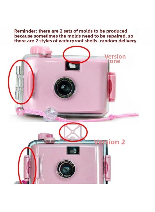 A Generation Of Explosions Waterproof Camera Retro Film Camera 135 Color Cartoon Cute Gift Camera-Color:Eight Cats (Powder Shell)  - Image 4