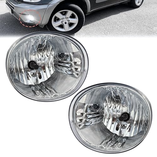 WILD BEAR Fog Lights Compatible With 20042005 RAV420052007 Avalon20062009 4Runner20052006 ES330 Fog Lights Front Bumper Lamps Halogen Bulbs 1 Pair of Fog Lamps