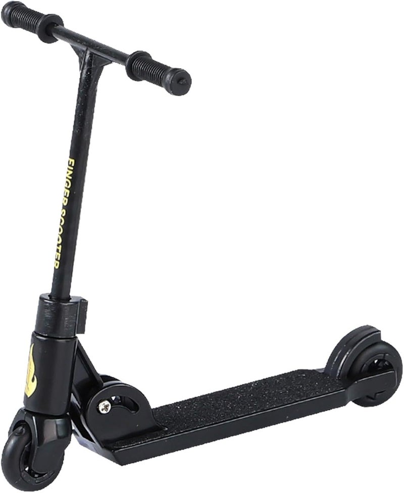 Jizlan Finger Scooter 2Wheeled Scooter Foldable Finger Scooter BMX with Brake Finger Board Accessories for Teen Educational Finger Toys NonSlip Fun Finger Skateboards Black - Image 2