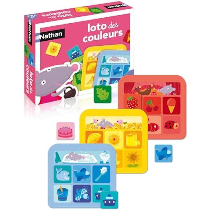 NATHAN Dujardin 31039 Loto â€“ Educational Game for Introducing Colours and Above 2 Years, Multicolored, Norme - Image 4