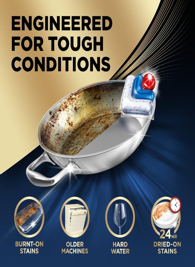 Finish Ultimate Infinity Shine Dishwasher Pods, No Pre-Rinse Dishwasher Detergent Soap Removes Burnt-On Stain, with Protector Shield & CycleSync Technology, Degreasing & Scrubbing Power, 62 Count - Image 4