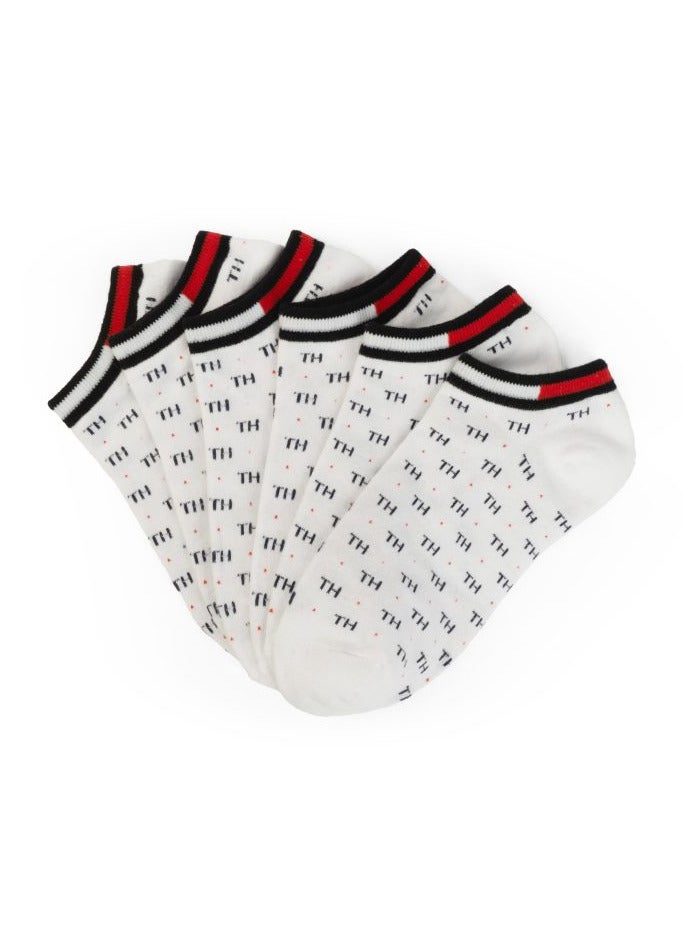Tommy Hilfiger Plus Tommy Hilfiger White Monogram Socks Pack Of 3  - Image 2