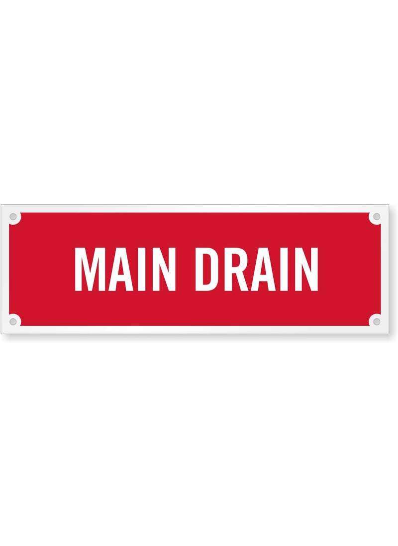 SmartSign SmartSign  SE5026EREREF2x6 Main Drain Tag  2 x 6 3M Engineer Grade Reflective  - Image 1