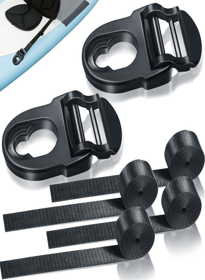HLOGREE 2Pcs Kayak Seat Clips Replacement & 4Pcs Straps,Kayak Seat Clip Parts Fit for Lifetime Emotional,Kayak Seat Belt Clips,Kayak Seat Repair Clip,Kayak Straps Seat Clip with Straps,Kayak Accessories - Image 1