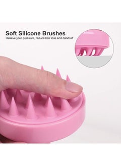 Heeta 2 Pack Hair Scalp Massager Shampoo Brush for Hair Growth, Hair Scalp Scrubber with Soft Silicone, Wet and Dry Hair Detangler (Green & Pink)  - Image 3