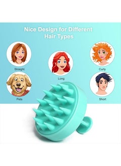Heeta 2 Pack Hair Scalp Massager Shampoo Brush for Hair Growth, Hair Scalp Scrubber with Soft Silicone, Wet and Dry Hair Detangler (Green & Pink)  - Image 4