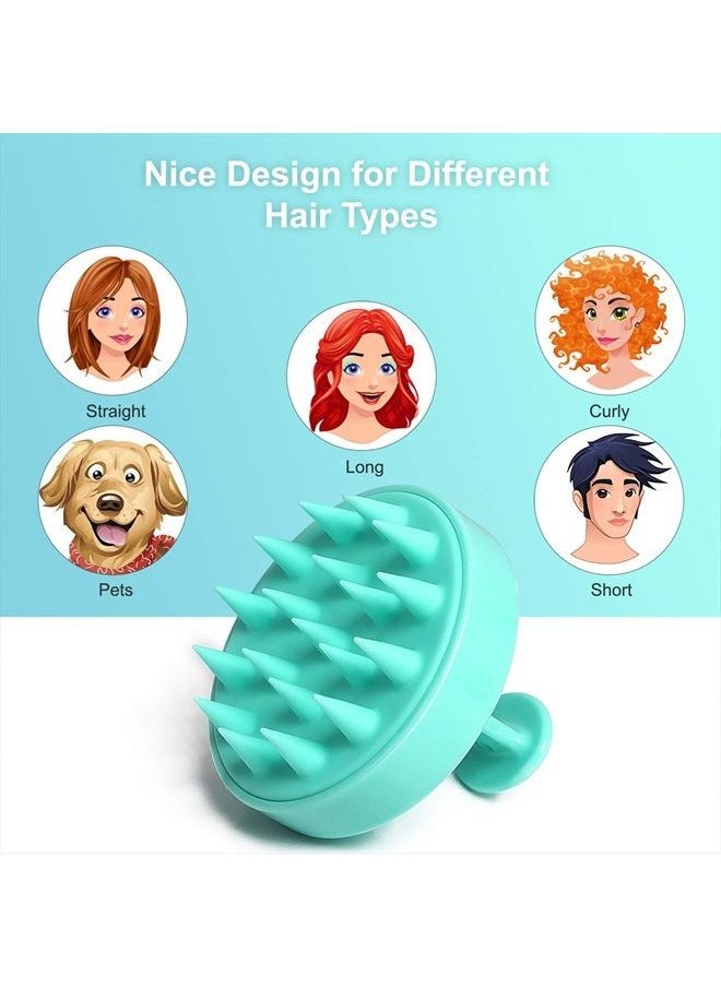 Heeta 2 Pack Hair Scalp Massager Shampoo Brush for Hair Growth, Hair Scalp Scrubber with Soft Silicone, Wet and Dry Hair Detangler (Green & Pink)  - Image 4