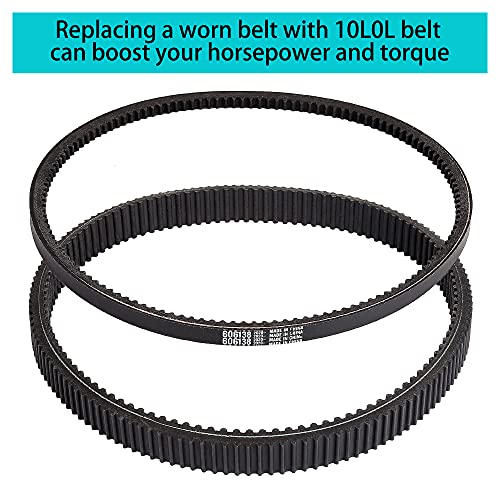 10L0L Clutch Drive & Starter Generator Belt Kit for EZGO RXV, TXT, Workhorse ST 2008-up Golf Cart with Kawasaki Engines, Replace OEM 606136 606138 16548-G01 - Image 4