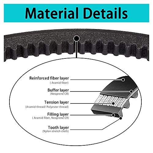 10L0L Clutch Drive & Starter Generator Belt Kit for EZGO RXV, TXT, Workhorse ST 2008-up Golf Cart with Kawasaki Engines, Replace OEM 606136 606138 16548-G01 - Image 3