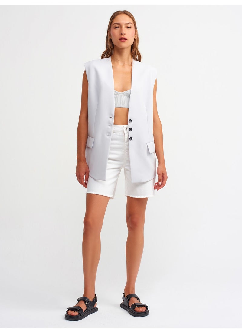 Dilvin - 6909 Collarless Vest-Grey - Image 1