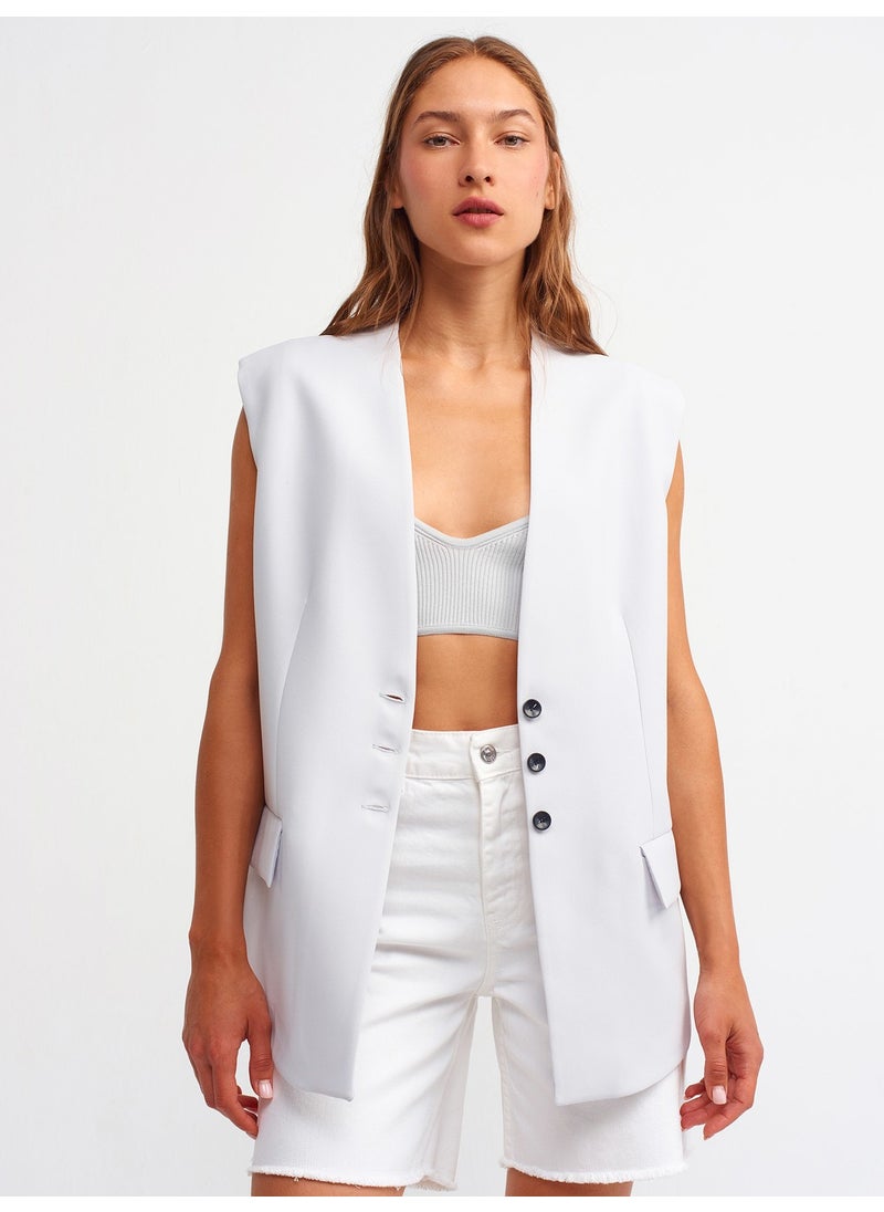 Dilvin - 6909 Collarless Vest-Grey - Image 1
