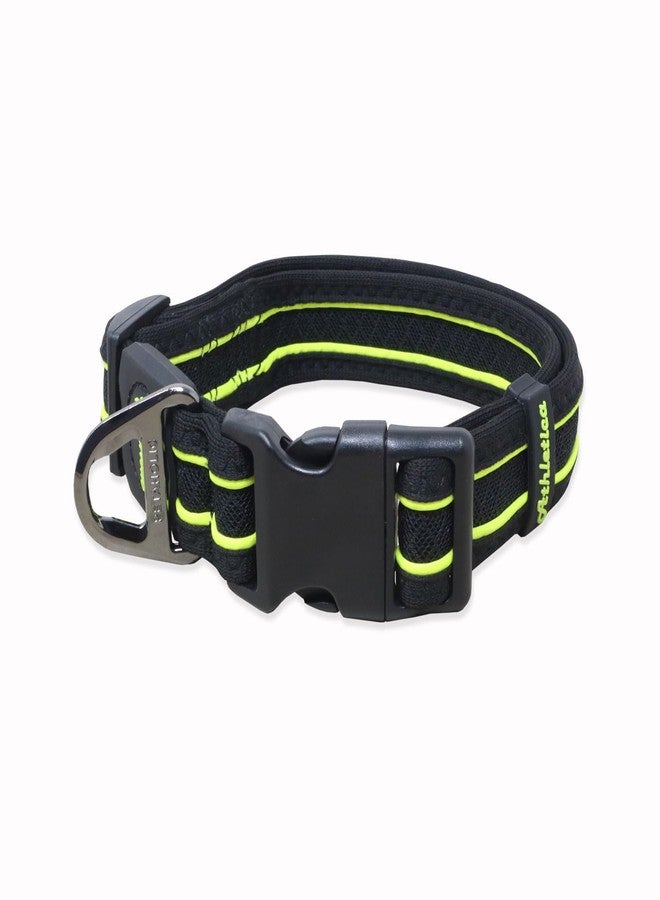 Plushmate x Petaholic Soft Athletica Webbing Adjustable Dog Neck Collar Belt with Quick Release ABS Buckle and Super Strong Metal D Ring Suitable for Small, Medium and Large Dogs (Medium, 25 mm) - Image 1