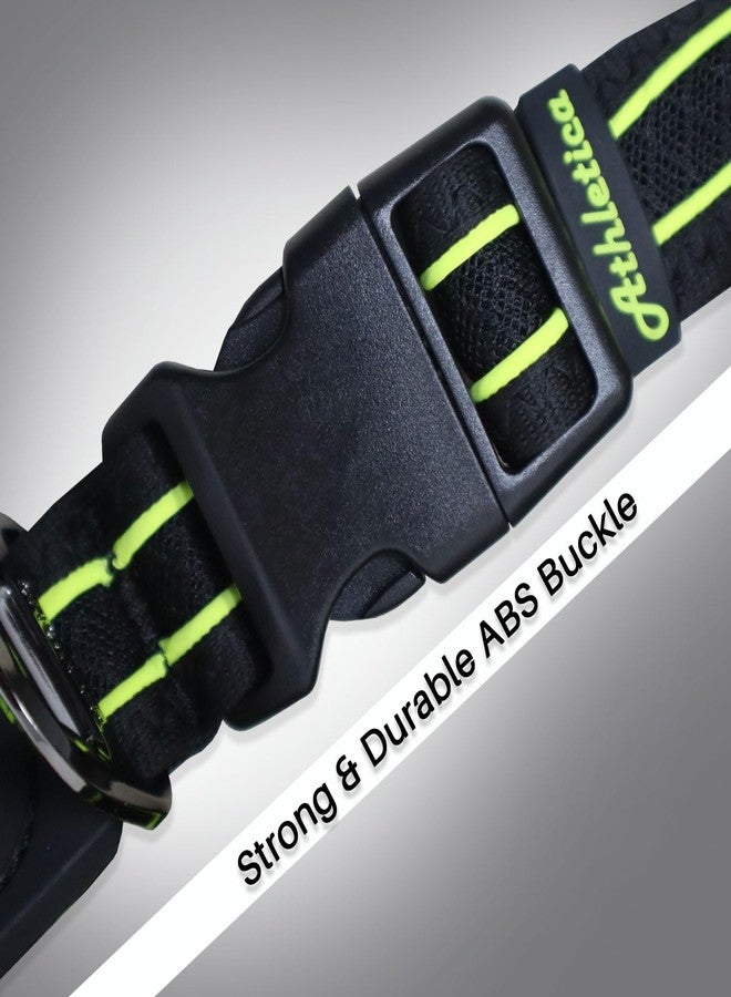 Plushmate x Petaholic Soft Athletica Webbing Adjustable Dog Neck Collar Belt with Quick Release ABS Buckle and Super Strong Metal D Ring Suitable for Small, Medium and Large Dogs (Medium, 25 mm) - Image 3