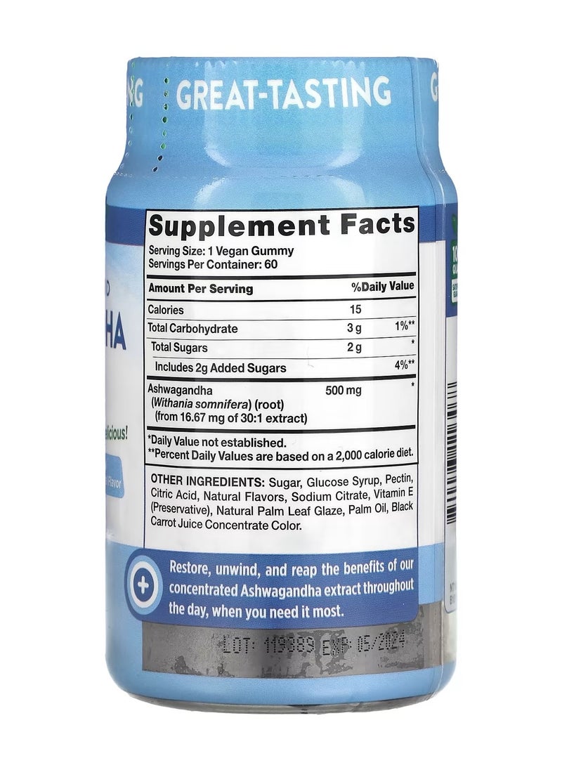 Nature's Truth - Ashwagandha Gummies Vegan Gluten Free Supplement 60 Tropical Flavor Gummies - Image 1