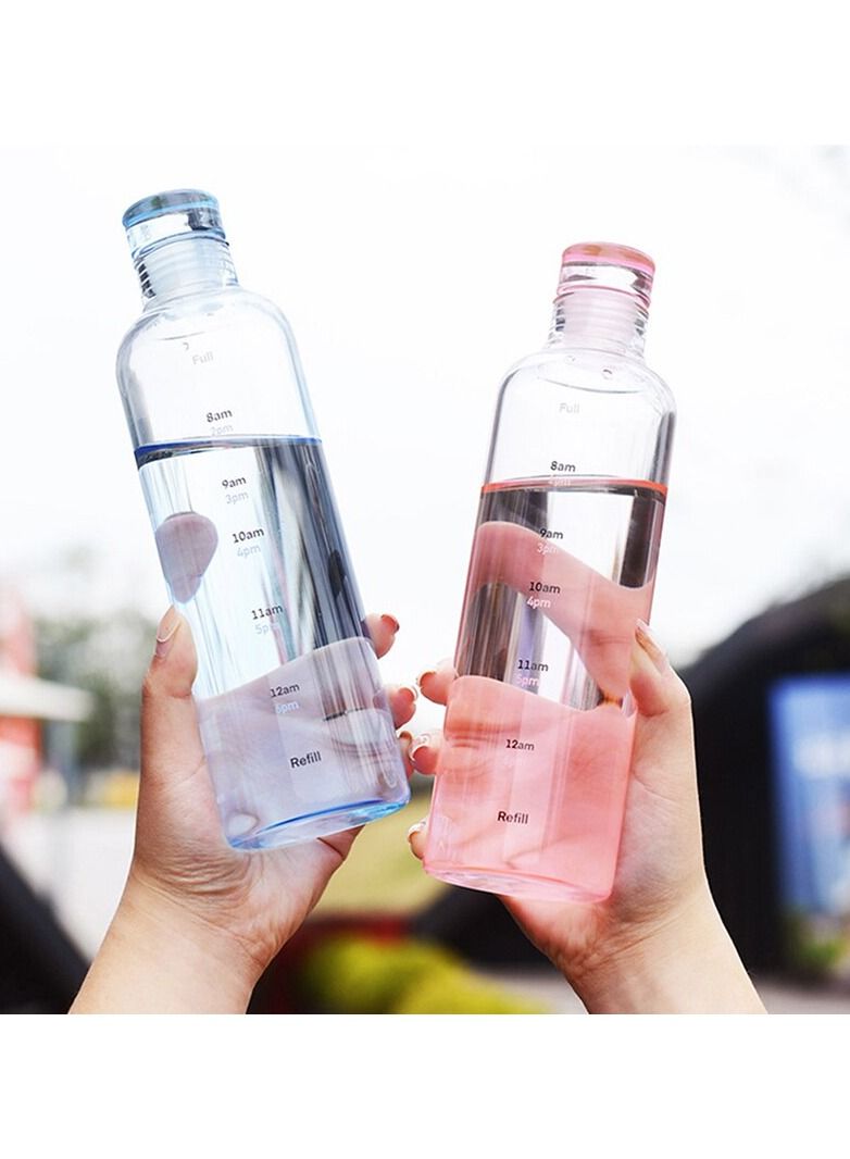 550 ml reusable high quality  glass water bottle for drinking glass water bottle with time marker  - Image 4