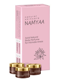 NAMYAA Namyaa Solid Natural Body Perfume for Sensitive Areas Underarms, Inner Thigh, Knee and Bikini Area for Women (Pack of 3)  - Image 1