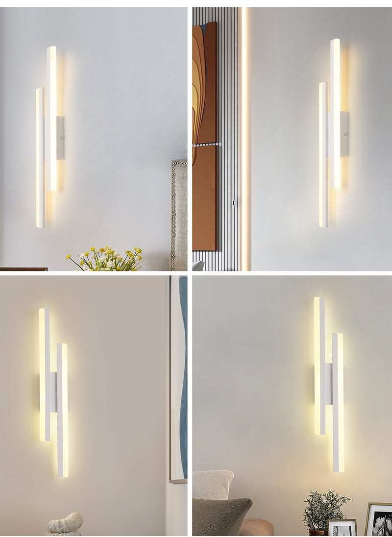 ياتاي إنارة مصابيح حائط LED لغرفة النوم (تغليف جديد)، شمعدان جداري قابل للتعتيم، 19.6 بوصة بجانب مصباح مثبت على الحائط، ضوء حائط حديث أبيض لغرفة النوم وغرفة المعيشة والحمام  - Image 2