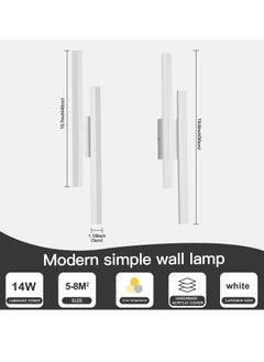 YATAI LIGHTING LED Bedroom Wall Lights (New Packing), Dimmable Wall Sconce, 19.6 inch Beside Wall Mounted Lamp, White Modern Wall Light for Bedroom Living Room Hallway Bathroom  - Image 3