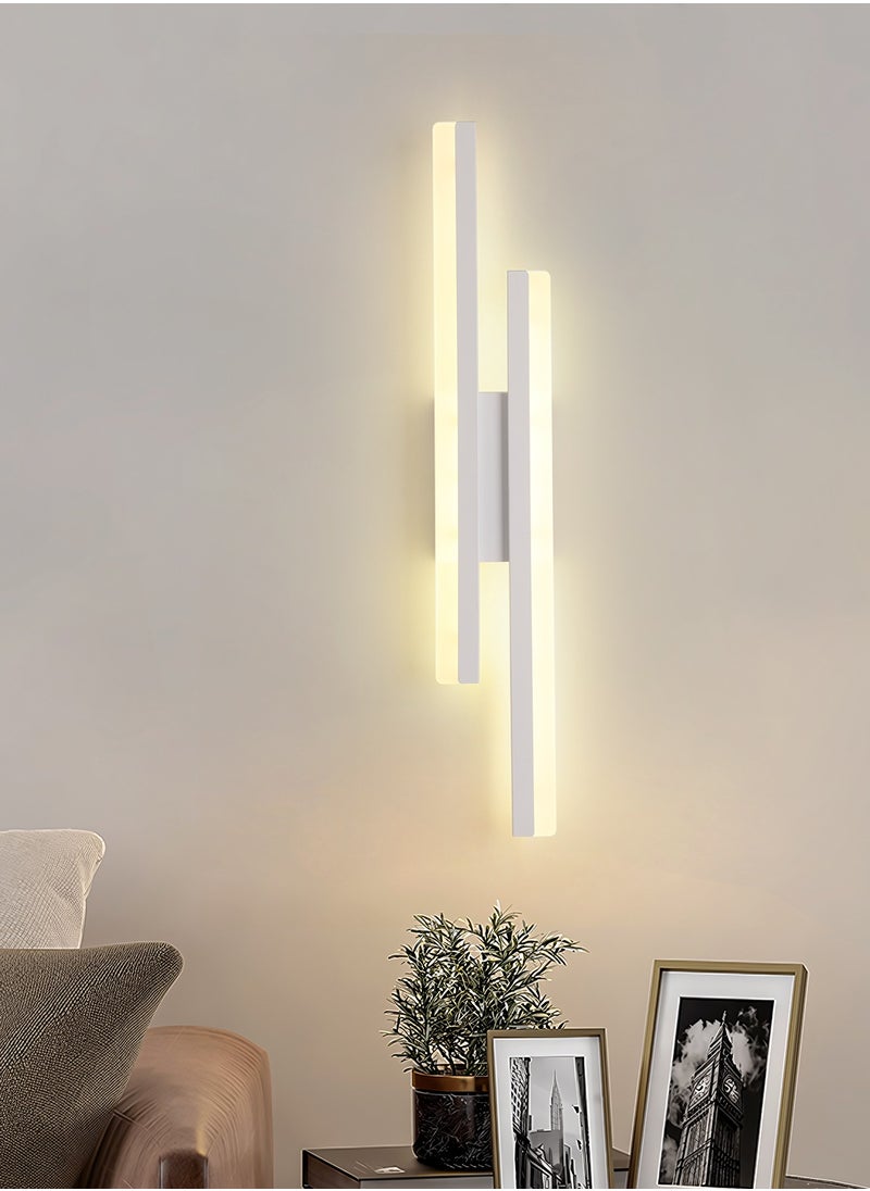 ياتاي إنارة مصابيح حائط LED لغرفة النوم (تغليف جديد)، شمعدان جداري قابل للتعتيم، 19.6 بوصة بجانب مصباح مثبت على الحائط، ضوء حائط حديث أبيض لغرفة النوم وغرفة المعيشة والحمام  - Image 5