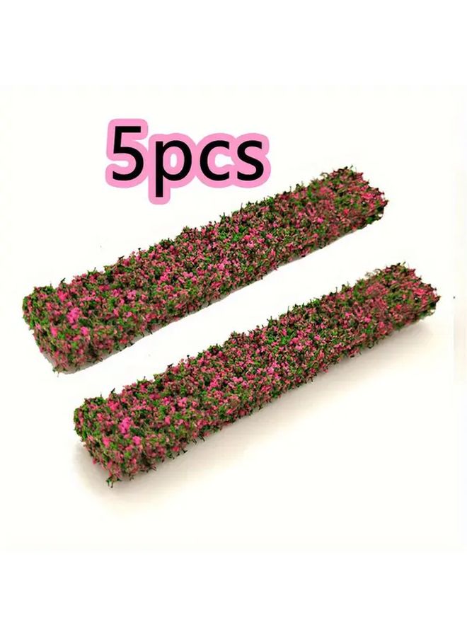 Pink Green Miniature Shrub Strips Artificial Greenery For Indoor Outdoor Decor - Image 1