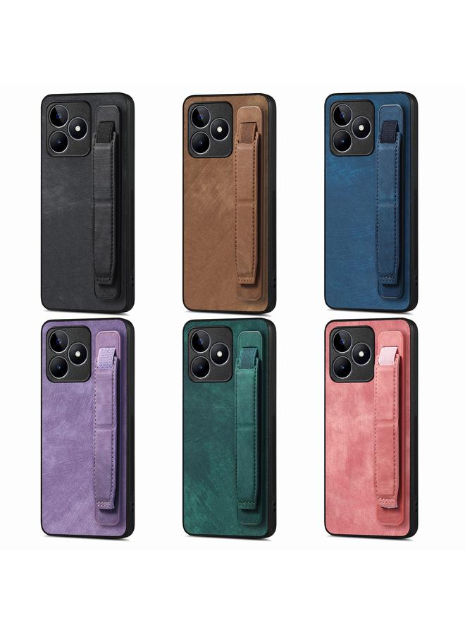 اس-توب جراب خلفي من الجلد لهاتف Realme Neo7 Retro مع حامل سوار المعصم - Image 5