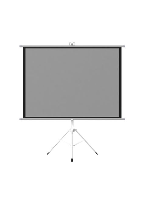 120 inch 4:3 Portable Projector Screen, Gray Fiberglass Material, with Tripod Stand ET120G-43 for Office and Outdoor