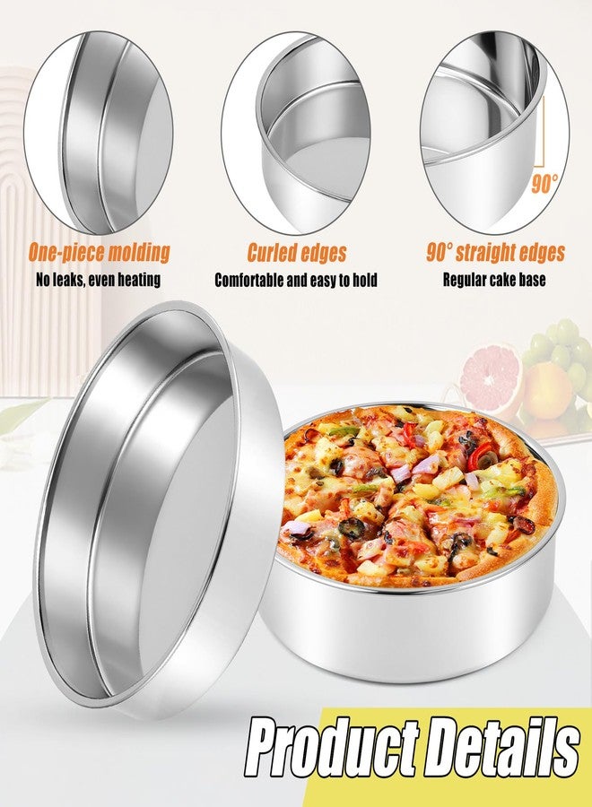 Dyrfolm 3 Pcs Round Cake Pans, 9 Inch Stainless Steel Cake Pan, Small Baking Pans For Baking, Metal Round Baking Tin Pan Mold for Birthday, Party, Wedding - Image 4
