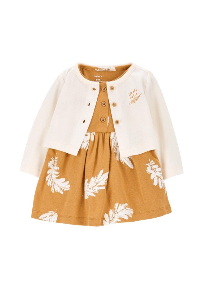 RedMapleTEK 2-Piece Set Of Baby Girl Jacket And Short-Sleeved Dress - Image 1