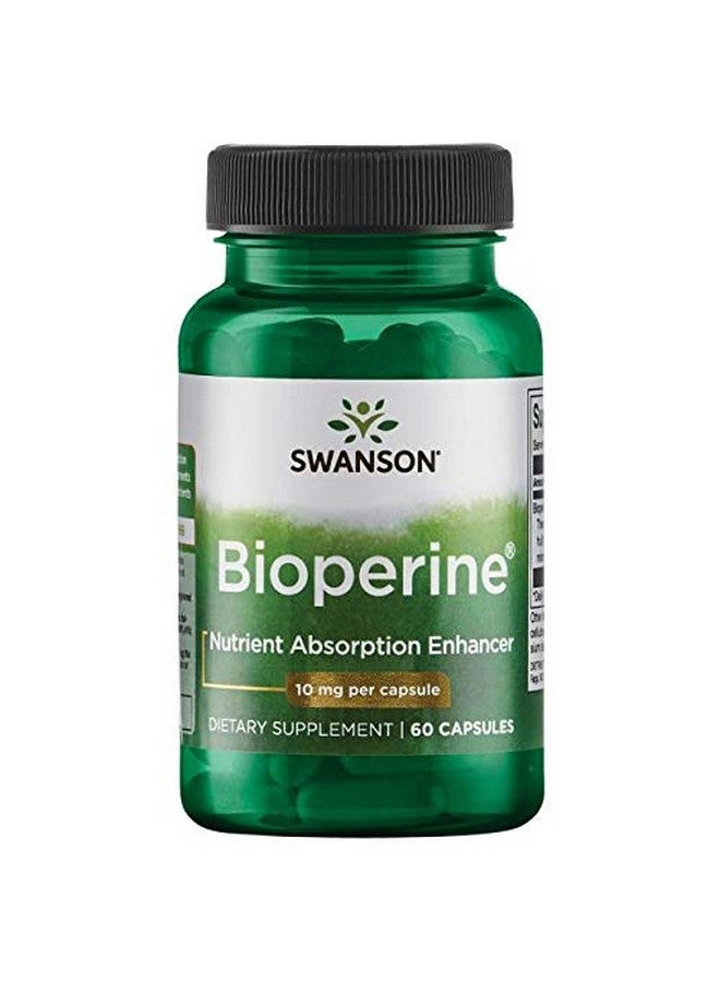 SWANSON Bioperine Nutrient Absorption Enhancer 10 Milligrams 60 Capsules - Image 1