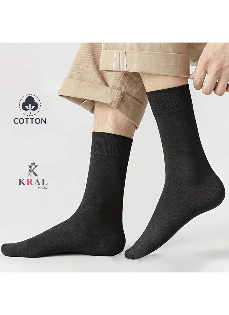 Kral Socks 5 Pieces Summer Combed Cotton Men's Medium Long Socks Perfumed