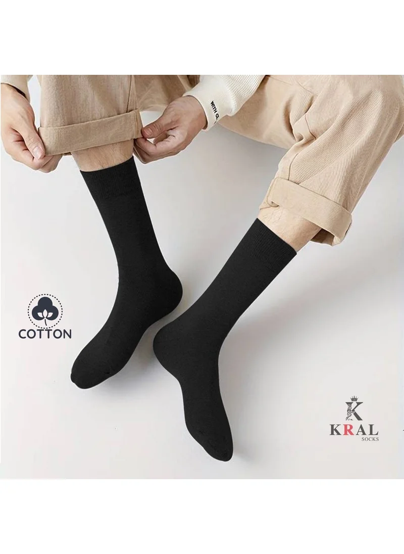 Kral Socks 5 Pieces Summer Combed Cotton Men's Medium Long Socks Perfumed
