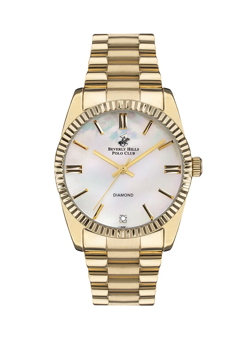 BEVERLY HILLS POLO CLUB Women's Analog White Mop Dial Watch - BP3172C.120