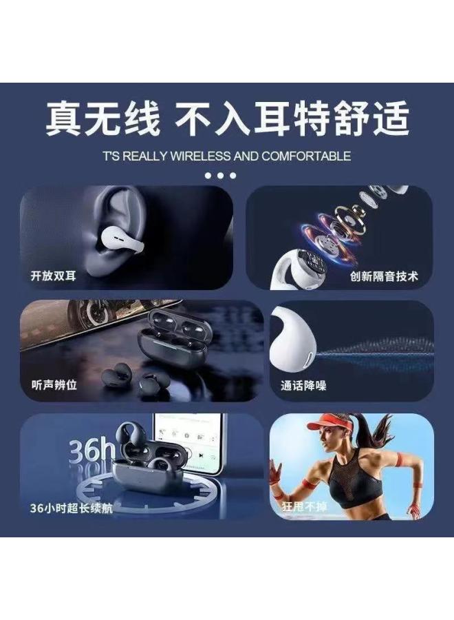 نيوترل سماعة بلوتوث لاسلكية بتقنية توصيل العظام للرياضة بدون مشبك للأذن بتصميم علوي راقٍ للرجال والنساء، بطارية طويلة الأمد - Image 4