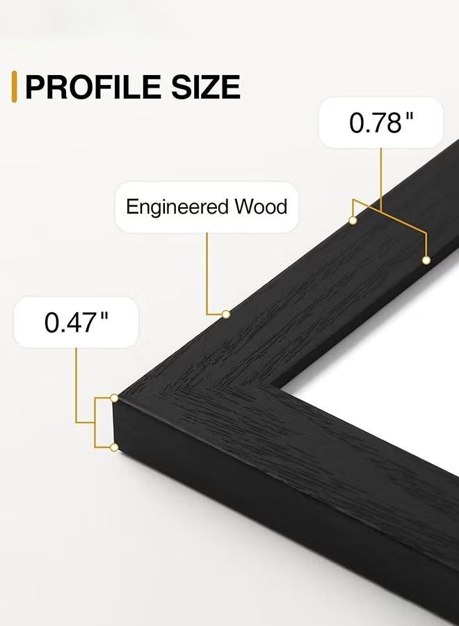 بوكسفالزور مجموعة إطارات الصور، 10 قطع من إطارات الصور لتزيين الحائط، إطارات متعددة، إطار صور زفاف، مجموعة إطارات معرض الحائط مع ورق مقوى للحائط، غرفة المعيشة، غرفة النوم، أحجام متعددة، قطعتان 8 × 10 بوصة، 4 قطع 5 × 7 بوصة، 4 قطع 4 × 6 بوصة، أسود - Image 3