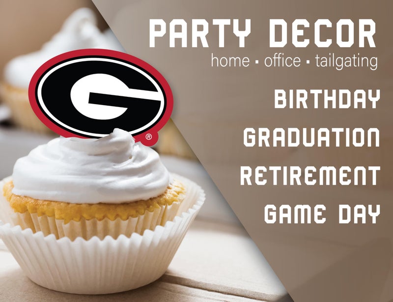 PartyKandy Georgia Bulldogs Cupcake Toppers (24 Pcs) University of Georgia Party Supplies for Football  Birthday Gift  Graduation Party Decorations (Georgia Bulldogs) - Image 5