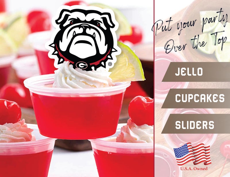 PartyKandy Georgia Bulldogs Cupcake Toppers (24 Pcs) University of Georgia Party Supplies for Football  Birthday Gift  Graduation Party Decorations (Georgia Bulldogs) - Image 3