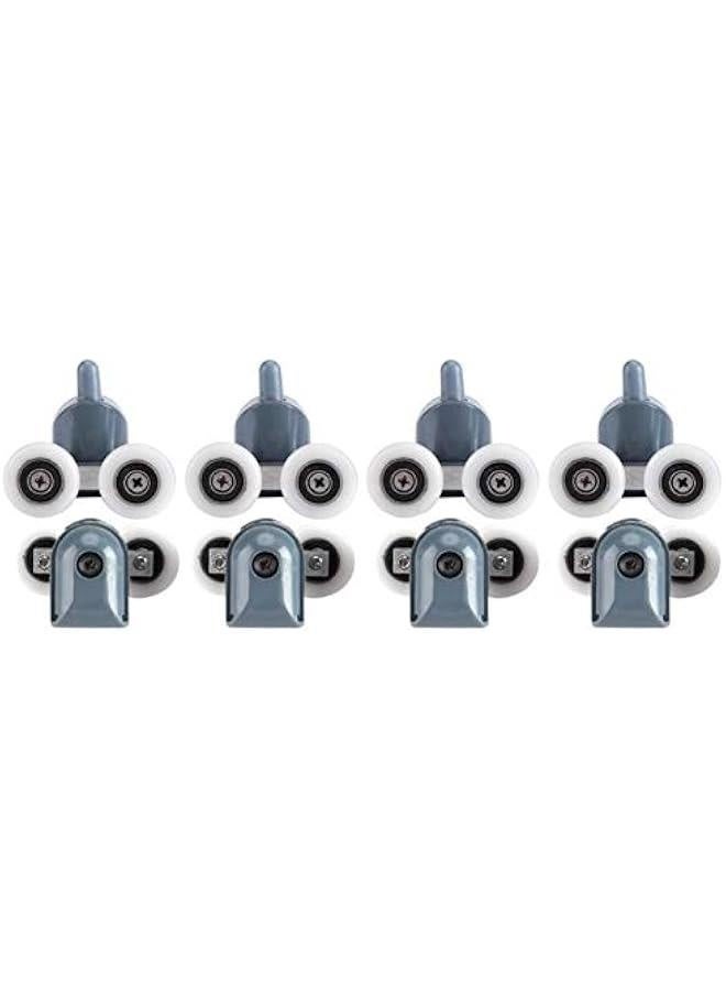 8PCS Roller Diameter 19mm for The Bathroom Pan Glass Sliding Door Pulleys,Shower Door Rollers,Runners,Wheels,Strong Load Bearing Capacity, Ultra Quiet(Double Wheel), Shower Door Rollers,8PCS Roll - Image 4