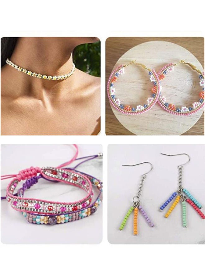 NIBEMINENT 11400-Piece Set Of 3Mm Diy Woven Letter Rice Beads With Accessories 19x13x2.1cm - Image 4