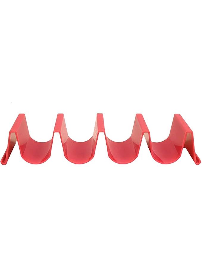 Wave Shape Taco Stand Rack Space Saving 4 Compartments Multi Use Food Tray Net Color Kitchen Accessories - Image 1